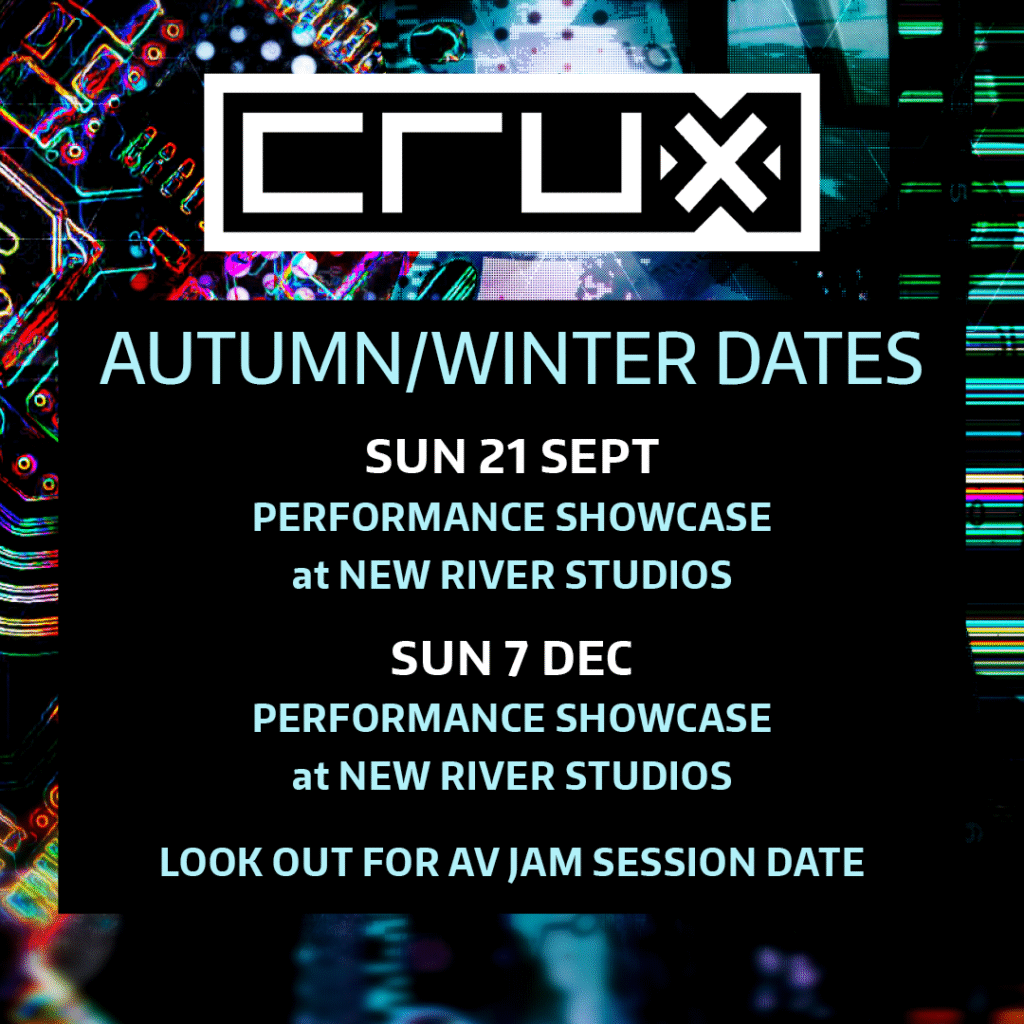 AUTUMN/WINTER DATES SUN 21 SEPT PERFORMANCE SHOWCASE at NEW RIVER STUDIOS SUN 7 DEC PERFORMANCE SHOWCASE at NEW RIVER STUDIOS LOOK OUT FOR AV JAM SESSION DATE
